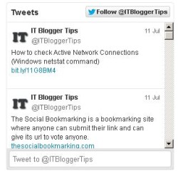 Add twitter update widget-3