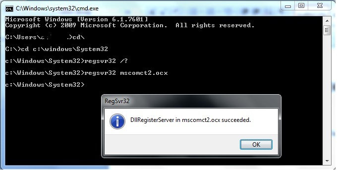 mscomct2.ocx windows 10 64 bits