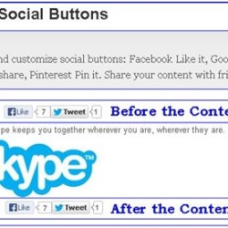 simple social buttons