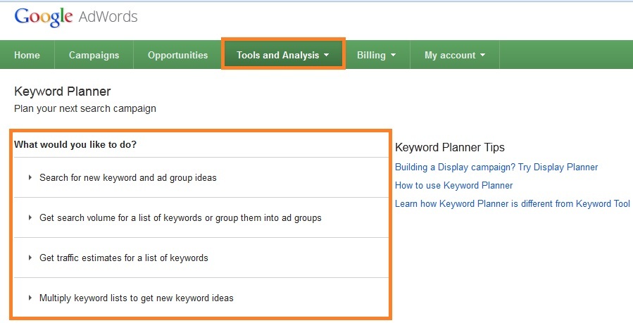 How to Search Keywords using Google Keyword Planner | IT ...
