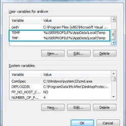 Change Temp Folder Location