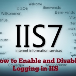 How to enable and disable logging in IIS